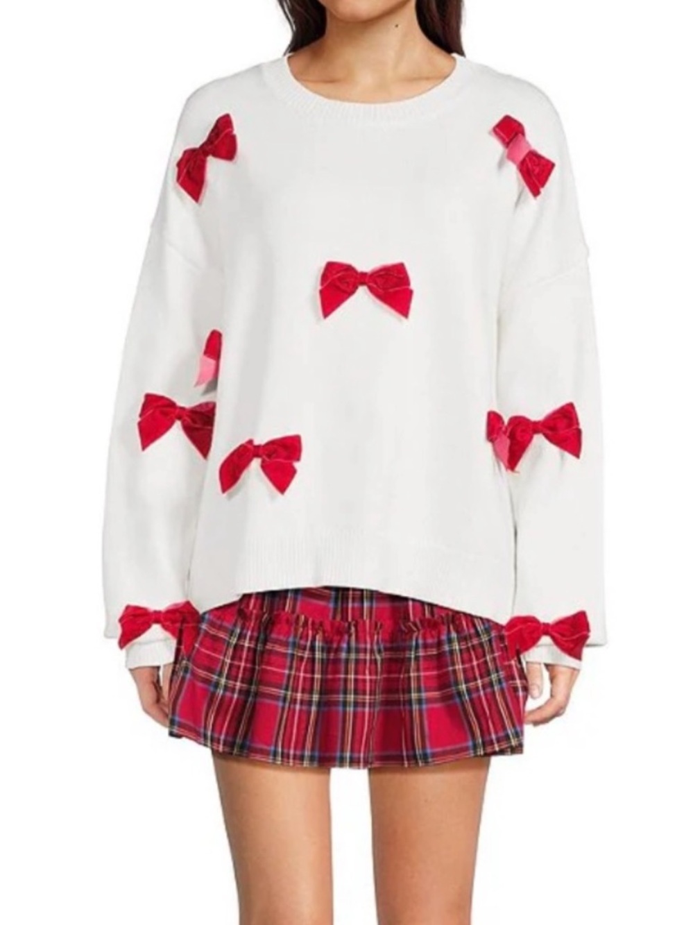 J.Marie Jenna Long Sleeve Bow front Sweater - Picture 2 of 16